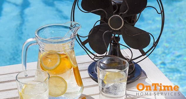 Pitcher, Glasses, Fan