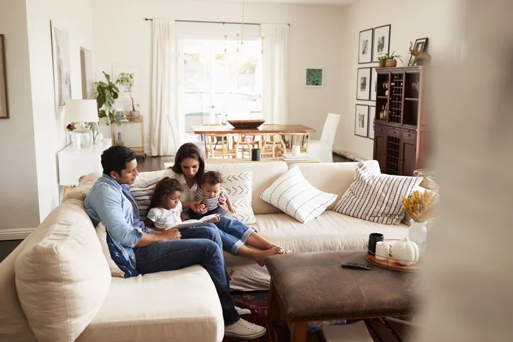 family comfy at home